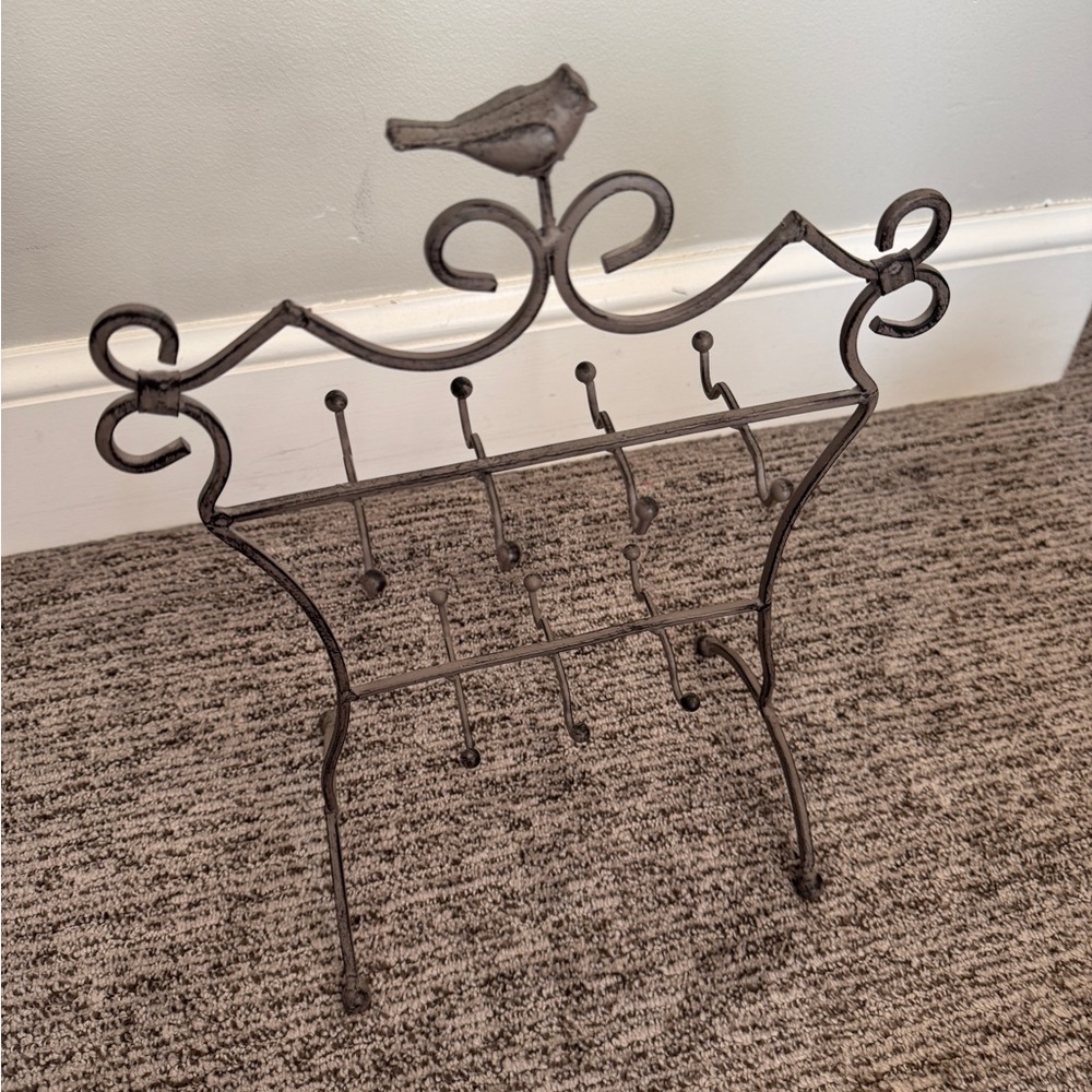 Metal Bird jewelry holder